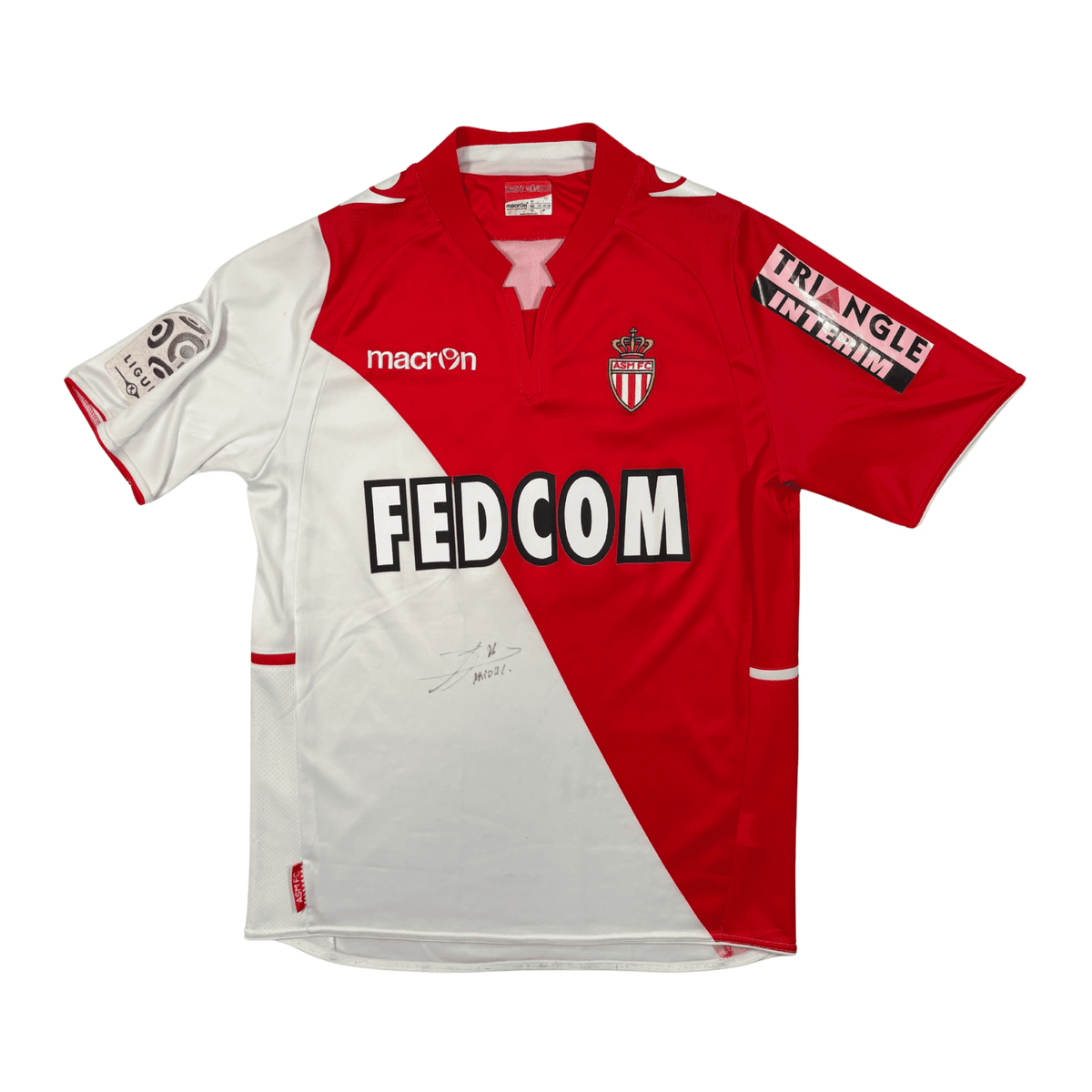 2013/14 - AS Monaco - Domicile - "Porté/Préparé/Signé" ABIDAL #22 (L)