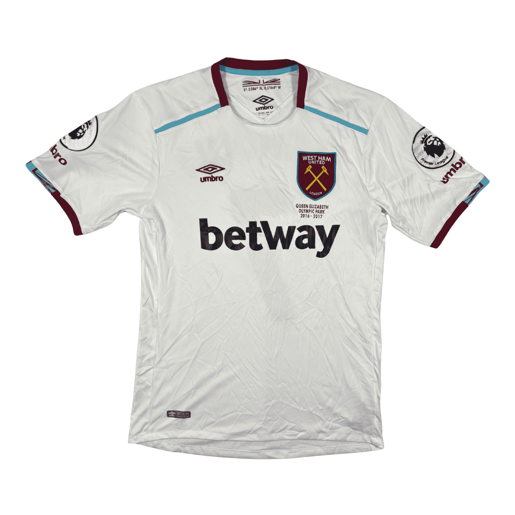 2016/17 - West Ham - Extérieur - "Préparé" FEGHOULI #7 (L)