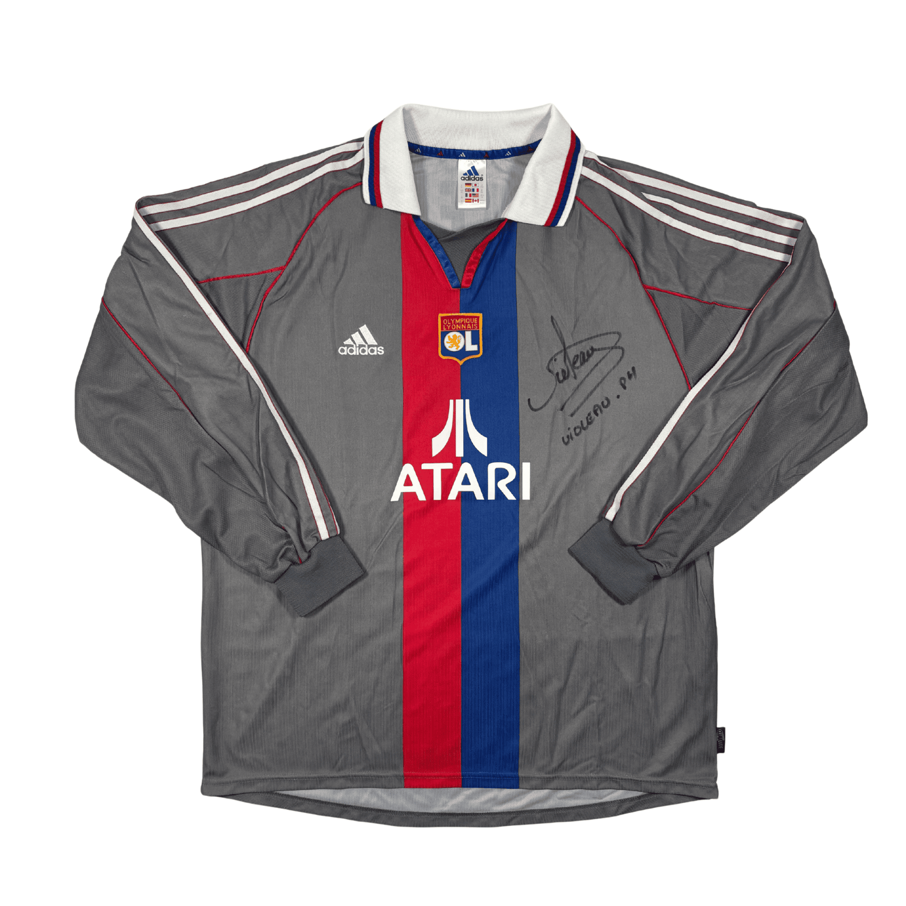 2001/02 - Olympique Lyonnais - Third - "Porté/Préparé/Signé" VIOLEAU #6 (XL)
