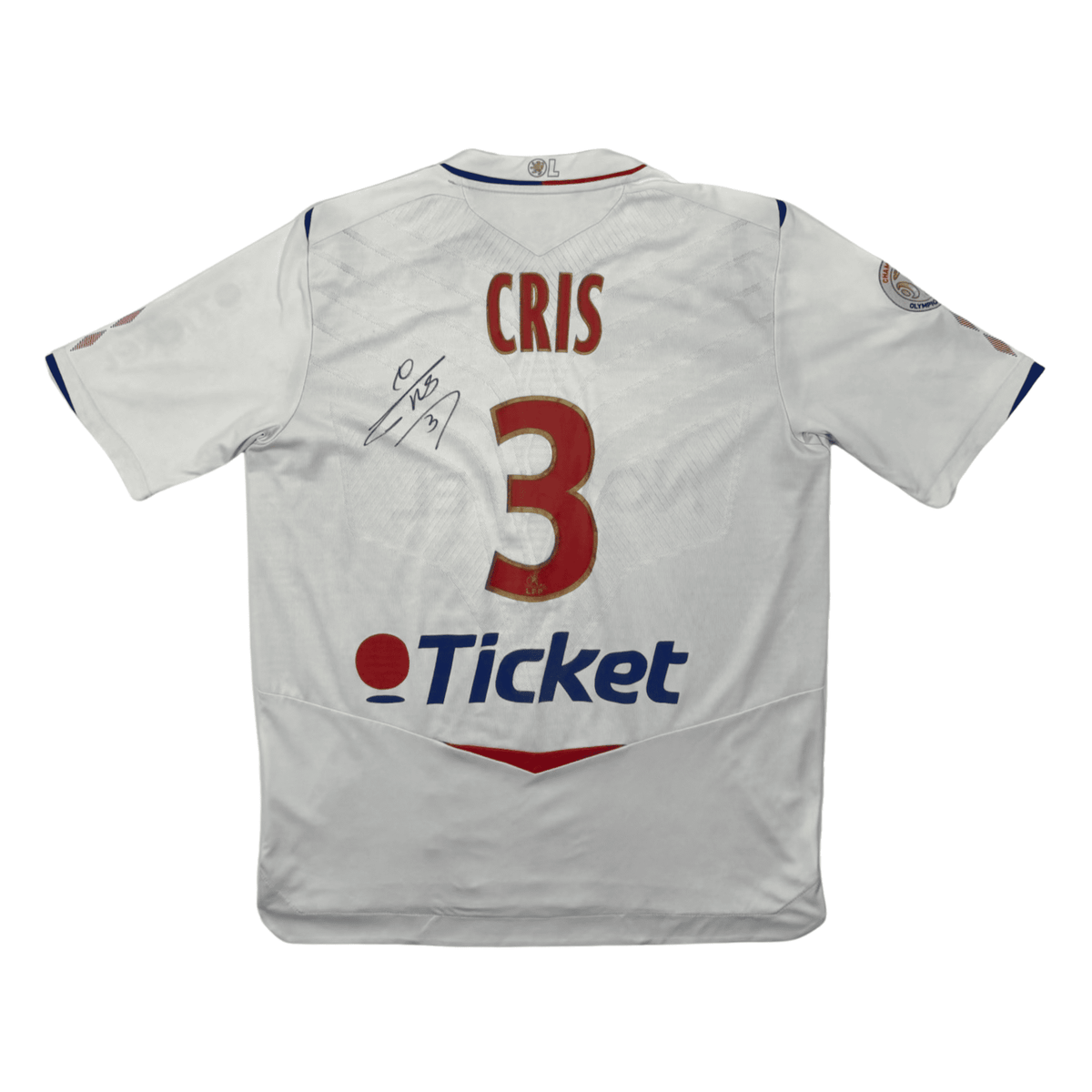 2008/09 - Olympique Lyonnais - Domicile - "Porté/Préparé/Signé" CRIS #3 (L)
